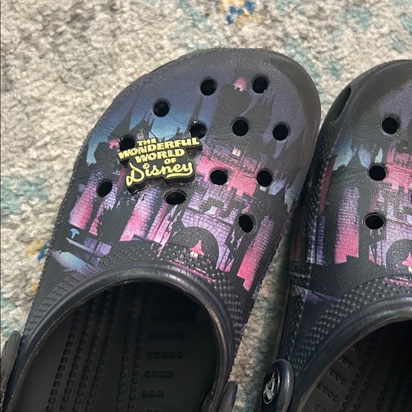 Disney World Disney Springs Magic Castle at Night Black and Purple Crocs Size 7 - Picture 2 of 6